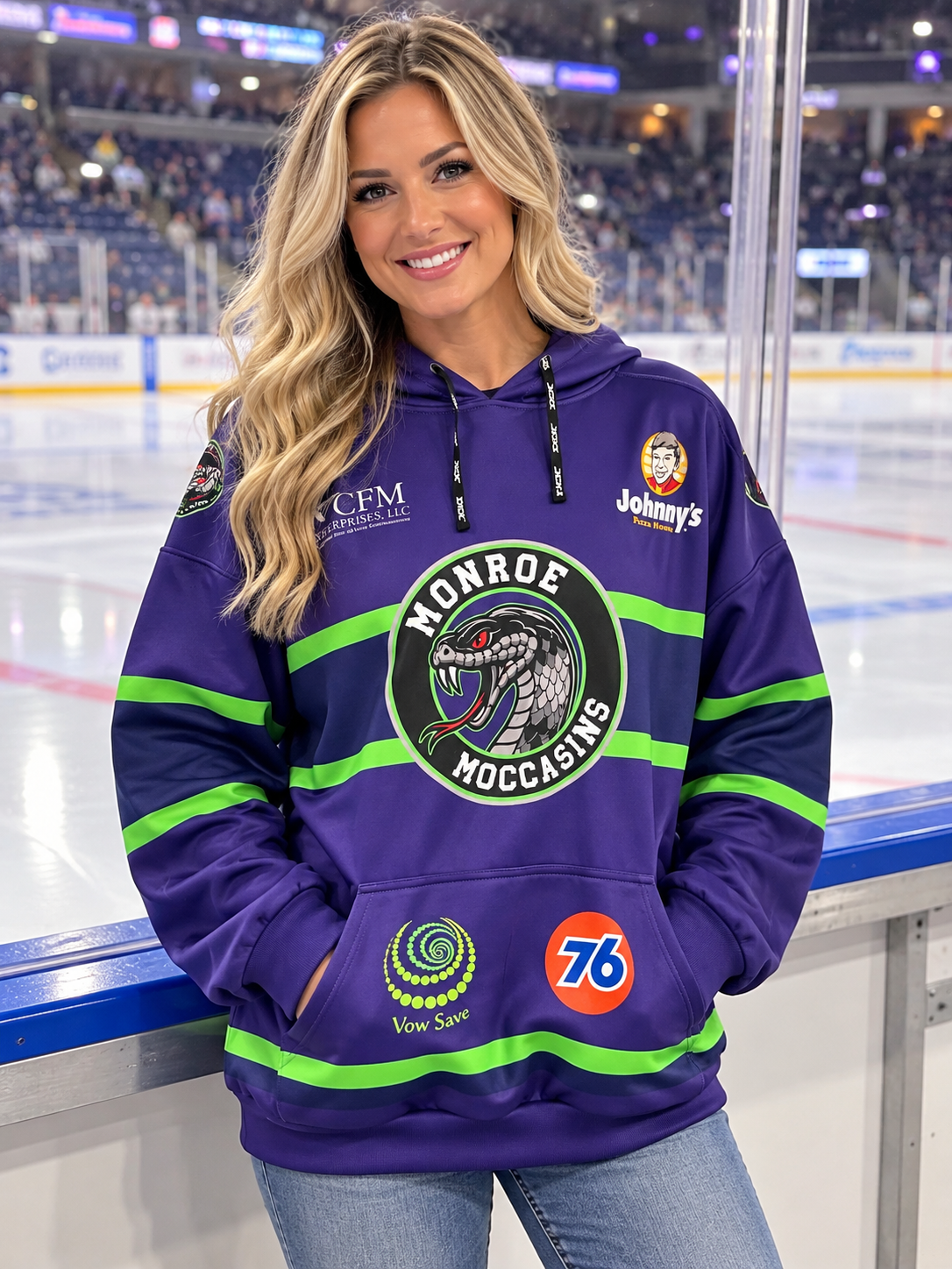 Purple Jersey Hoodies